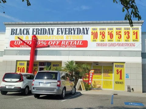 Bin & Liquidation Store storefront in Corona, CA